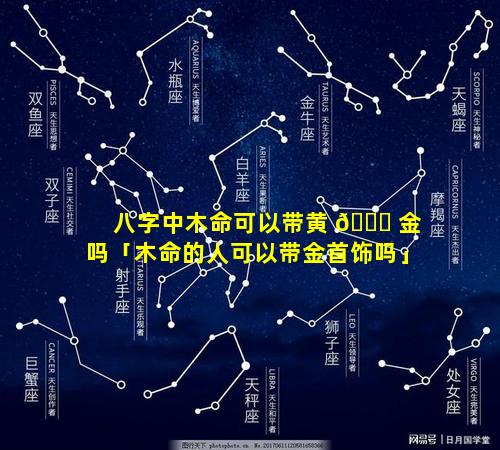 八字中木命可以带黄 🐋 金吗「木命的人可以带金首饰吗」